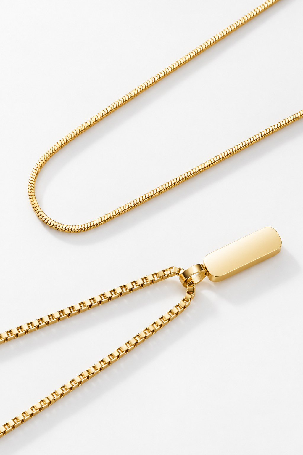 Minimal Pendant Necklace Combo