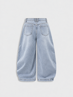 Washed Barrel Baggy Jeans