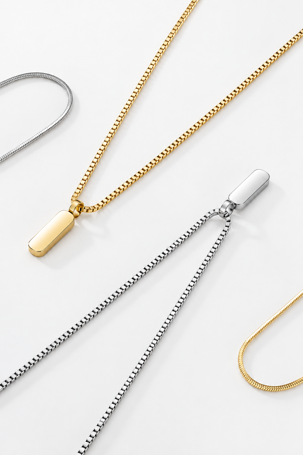 Minimal Pendant Necklace Combo