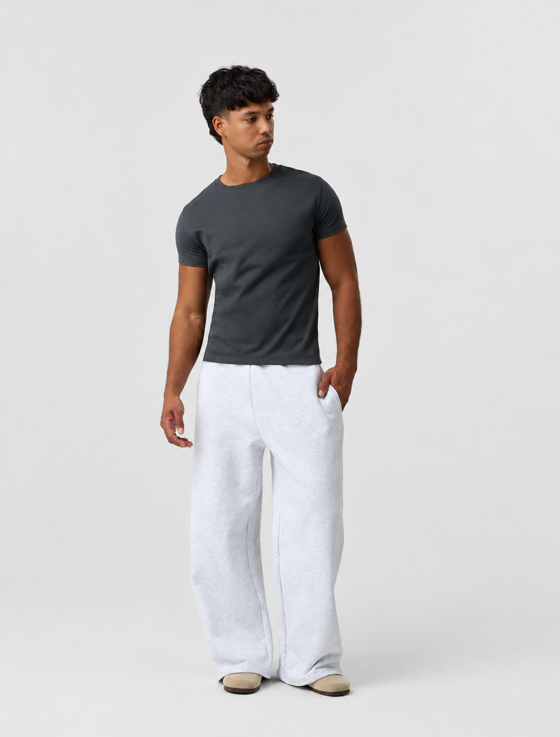 Grey Baby Tee - Mens