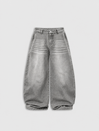 Washed Barrel Baggy Jeans