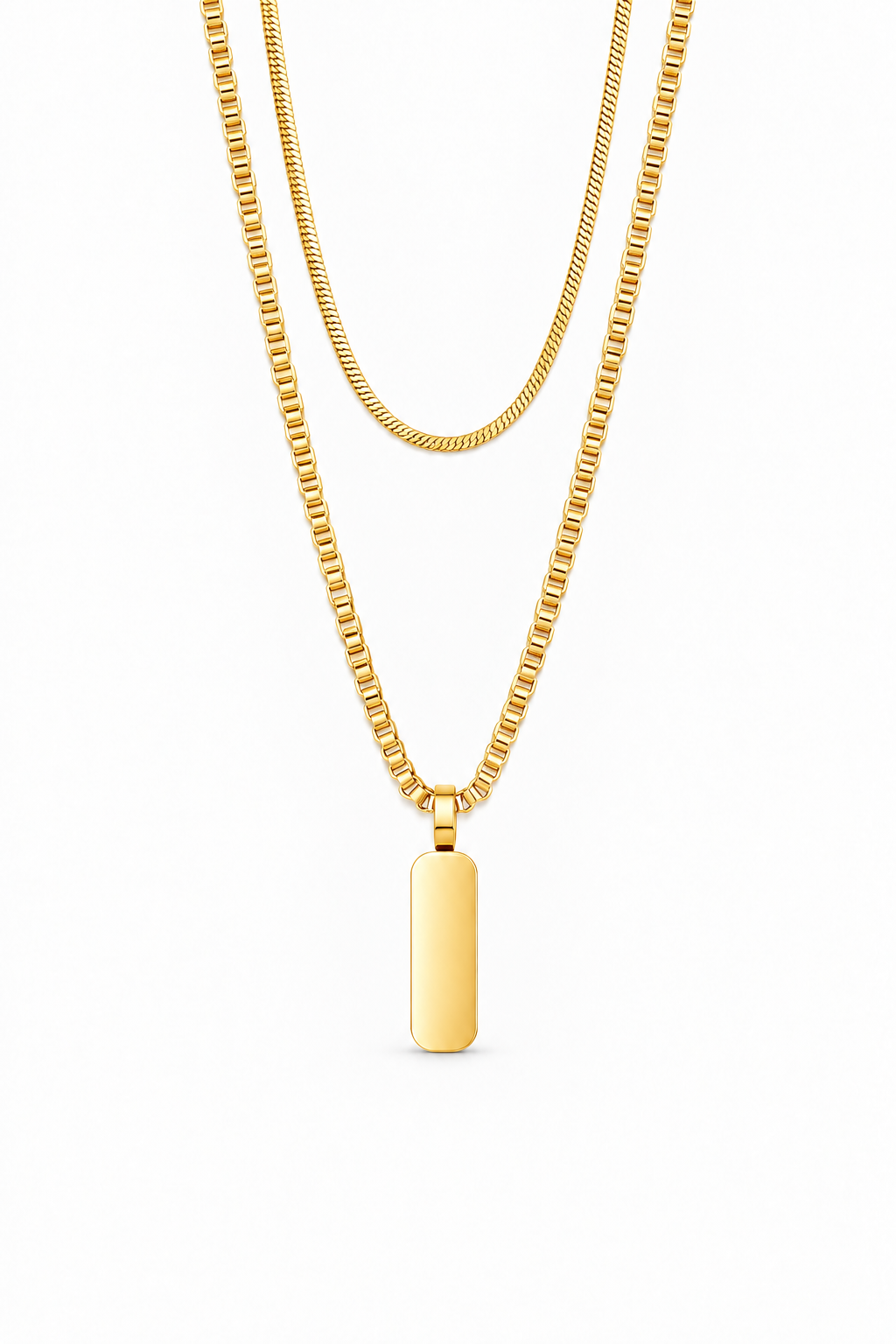 Minimal Pendant Necklace Combo