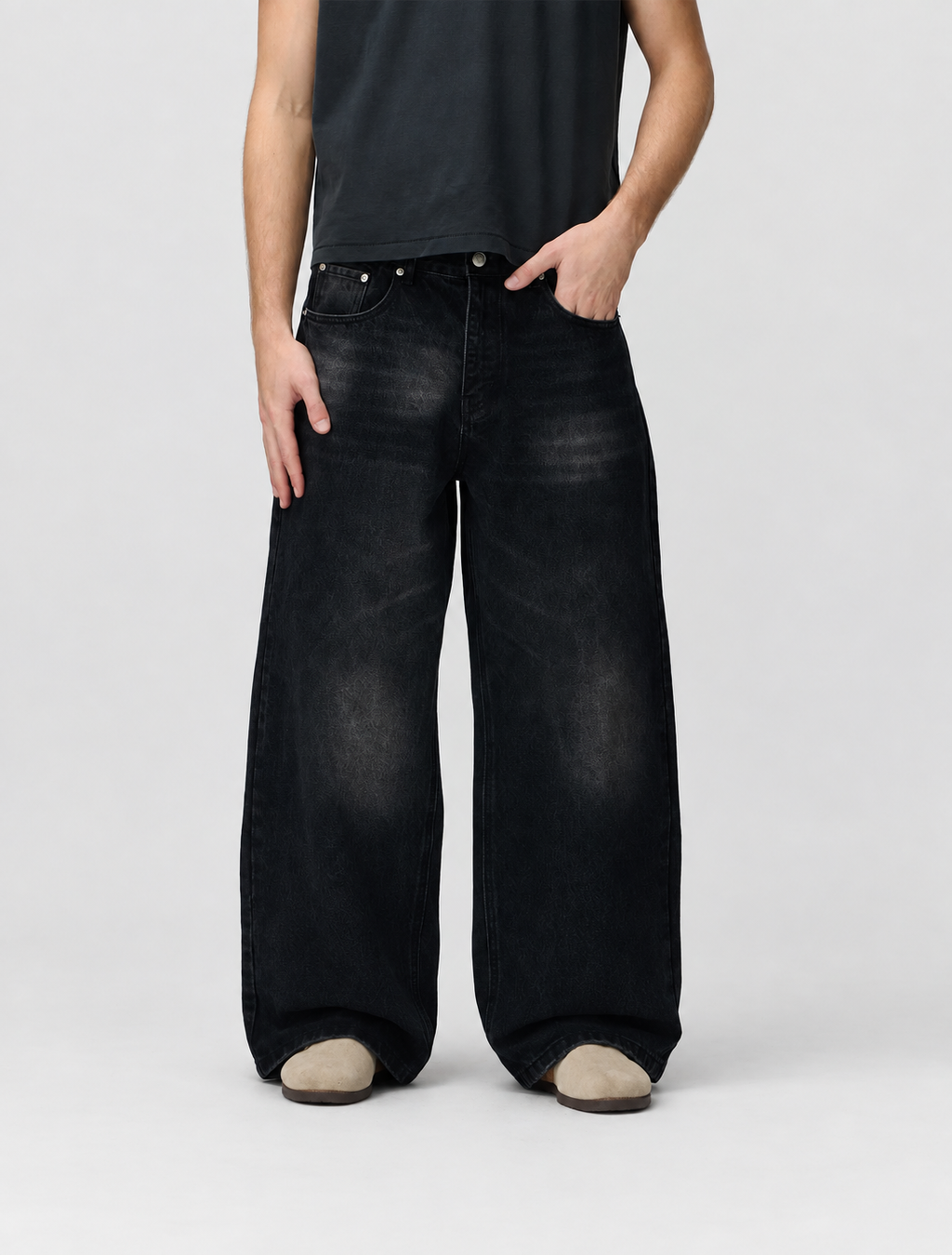 Stone Wash Denim Jeans
