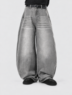 Washed Barrel Baggy Jeans